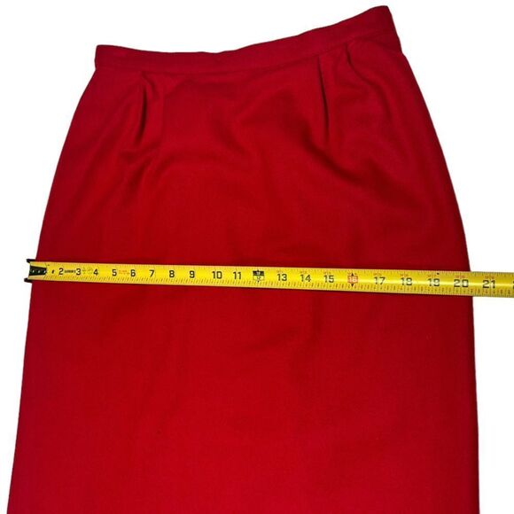 Le Suit Red Skirt Suit Set Matching Blazer Double Breasted Skirt with Pockets - Picture 12 of 16